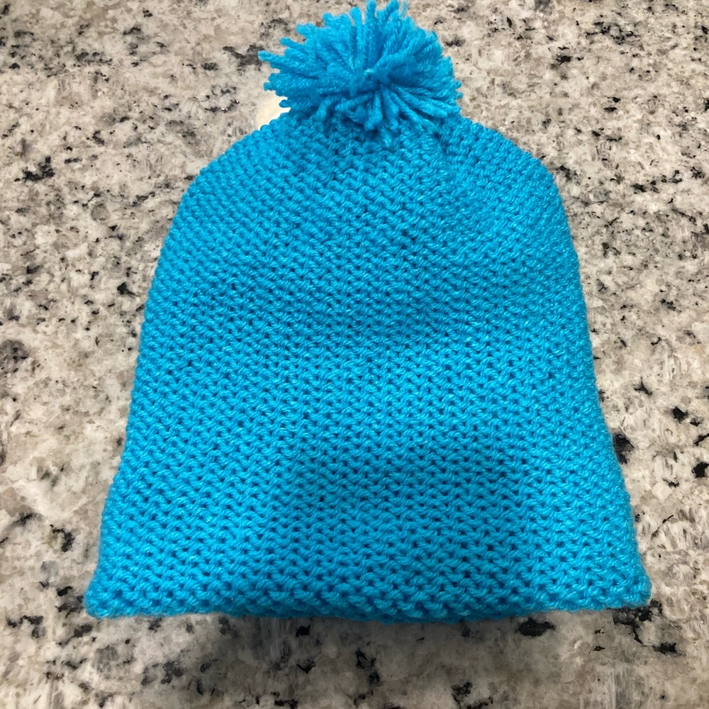 Blue Handmade Knitted Hat